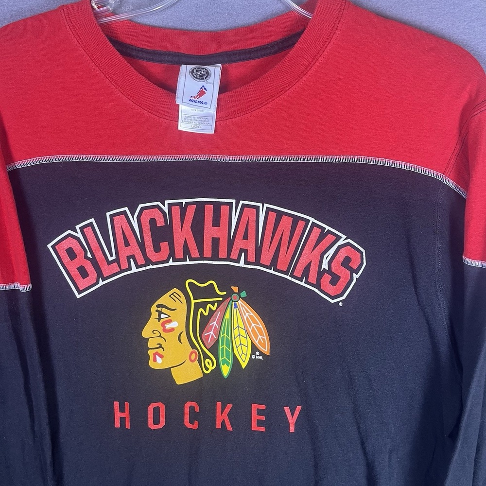 NHL Chicago Blackhawks Toews‎ #19 Black Long Sleeve Shirt Mens L